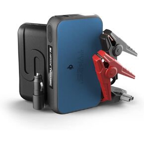 Type S 1000A Car Battery Jump Starter Power Bank Portable, 12V 6.0L Gas 3.0L Diesel, LCD Display, Battery Jump Box, 8000mAh, Qi Wireless Charging, LED Flashlight, USB-C USB-A, UL Listed - Black