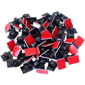 Adhesive Clips Strong Wire Holders 100 Pack Self-Adhesive Wire Clip Cable Cord Desk Management for Office Home and Car
