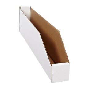 AVIDITI Storage Bins 4"L x 18"W x 4.5"H, 50-Pack | Corrugated Cardboard Box for Packing, Moving and Storage