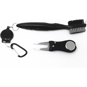 HONBAY Golf Divot Repair Tool Set, Golf Brush and Groove Cleaner with Retractable Clip