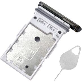 Galaxy S24 Ultra SIM Card Tray Dual Replacement S24 Ultra Sim Card Slot Holder for Samsung Galaxy S24 Ultra 5G 6.8" S928U1 SM-S928U Sim Card Tray Repair Part with Opening Needle (Titanium Black)