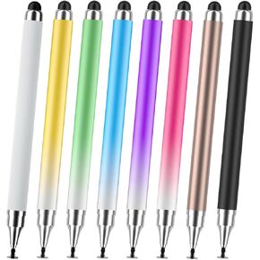 Stylus Pens for Touch Screens, Universal 2 in 1 Stylus Pen for iPad Compatible with iPhone, iPad, Android, Microsoft Tablets, Phones, Surface,[5 Pack]-Blue,Green,Pink,Purple,Yellow in Saudi Arabia