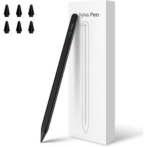 Stylus Pen for iPad,10 Mins Quick Charge Active Pencil for iPad 2018-2024,Palm Rejection Tilt Sensor Magnetic Pen Compatible W/iPad Pro 12.9&11", iPad 6/7/8/9/10, iPad Air 3/4/5, iPad mini5/6(7Nibs)