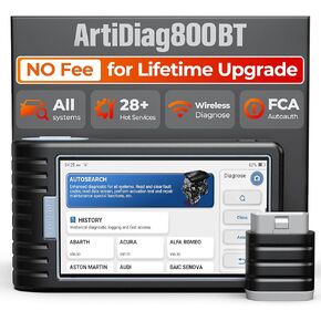 OBD2 Scanner Wireless, TOPDON AD800BT, Free Lifetime Upgrade, Scan Tool, Automotive Diagnostic Tool, Full System Diagnosis, 28+ Reset Services, Oil Reset/ABS Bleeding/IMMO/TPMS/SAS/BMS/EPB/DPF/AutoVIN