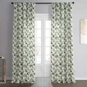 HPD Half Price Drapes Printed Curtains 84 Inches Long Cotton Curtain (1 Panel) Room Darkening Window Curtains for Bedroom & Living Room, 50W x 84L, Triad Indigo in Kuwait