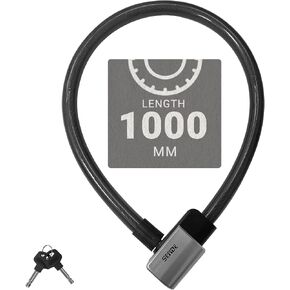 Himiway Upgrade Bike Cable Lock with 2 Keys Motorcycle Lock Diameter 21MM Heavy Duty Anti Theft Bike Locks Length 1000MM for Outdoor Equipment High Security Bicycle Lock for All Bikes & Motorcycles in Saudi Arabia