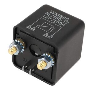 YWBL-WH Car Starter Relay 12V 100A 4 Pin Normal Open Heavy Duty Car Starter Relay for Control Battery ON/Off 2.95 × 1.69 × 1.69 in