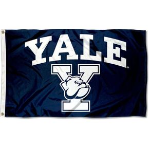 Yale Bulldogs Athletic Logo Flag