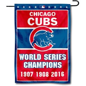 Chicago Baseball Team 3-Time Champions Double Sided Garden Flag