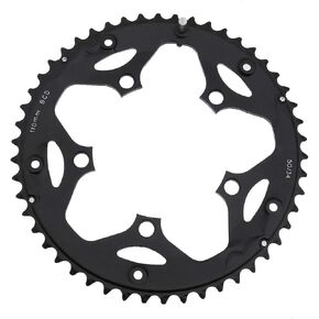 Create idea Bicycle Chainrings 34T 50T 110BCD 5 Bolt Holes Fit for 9-Speed 10-Speed Road Bike Aluminum Cycling Replacement Accessories Black