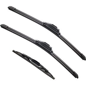 ANIKLUIM® 13"+ 13" Wiper Blades with 13" Rear Wiper Blades Set Replacement for 1997-2006 Jeep Wrangler Windshield Wipers Original Factory Quality (Pack of 3)