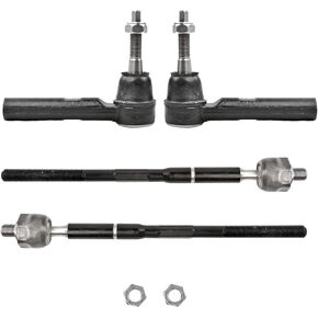 4 pcs (2) EV80645+(2) ES3614(ES800408) Front Tie Rod End Set for 2005-2007 Chrysler Town & Country,2007-2012 Dodge Caliber,2005-2007 Dodge Caravan Grand Caravan