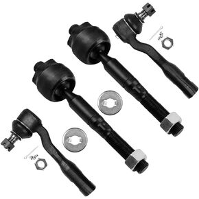 SCITOO 4pcs Front Suspension Kit Inner Tie Rod End Outer Tie Rod End Fit 2003-2007 For Toyota Sequoia 2003-2006 For Toyota Tundra