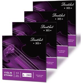 Violin Strings 4/4 A2. 4 pcs Senior Level, Ball End, Nickel Silver Wound 305