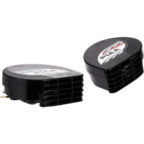 Piaa 85114 Slim Line 112Db 400Hz and 500Hz Twin Tone Sports Horn Kit for All Vehicles, Black