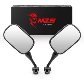 مرايا الدراجات النارية MZS - تعديل الرؤية الخلفية ABS أسود متوافق مع EX250 2008-2012 | EX650 2009-2017 | ER-6F ER6F 2009-2015 | EX1000 Z1000SX 2011-2015