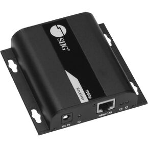 SIIG 1080p HDMI Extender Over IP 394ft - HDMI Ethernet Extender, HDbitT, IR Extension, HDCP, 1 to 1 or One to Many, TX & RX Balun Kit (CE-H26T11-S1)