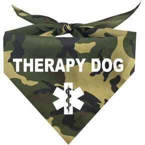 Therapy Dog Triangle Dog Bandana (Assorted Colors)