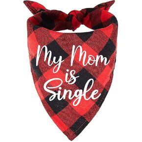 Family Kitchen أمي هي واحدة مضحكة حمراء منقوشة مثلث كلب باندانا، صور الدعامة وشاح الحيوانات الأليفة لصاحب الحيوانات الأليفة عاشق هدية in Kuwait