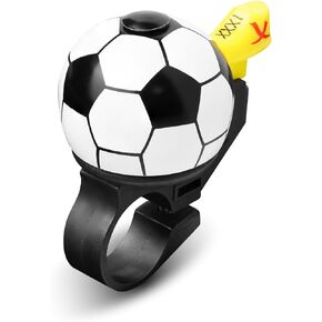 Soccer Bike Bell for Kids - Crisp Sound Mini Ringtone and Fun Bicycle Horns for Children's Bikes