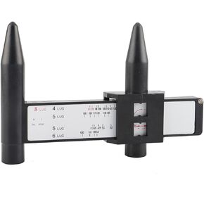Wheel PCD Gauge, Rim Bolt Pattern Measuring Tool, PCD Ruler, Lug Bolt Pattern Gauge for 4 5 6 8 Holes Sliding Caliper