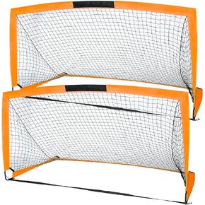 Soccer Goals, Set of 2- Size 6'x4' Portable Foldable Soccer Nets with Carry Bag for Games and Training for Backyard for Kids and Teens