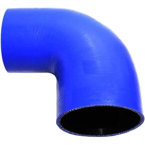 4-Ply Reinforced High Temperature 3" to 3.25" ID 90 Degree Elbow Reducer Coupler Silicone Hose (BLUE, 3"-3.25")