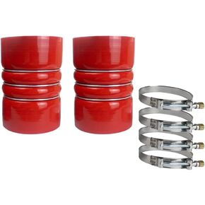 Pack of 2 Silicone CAC Charge Air Cooler Hump Hose 4" X 6" with T-bolt Clamps Set Replace 202-36-2042 FLX7715-0002 367-400-060 7715-0002