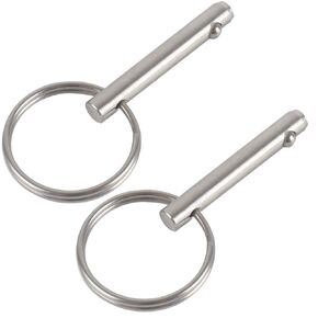 2 Pack Small Quick Release Pin, Diameter 3/16", Usable Length 0.95", Full 316 Stainless Steel, Bimini Top Pin, Marine Hardware