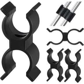 4 Pcs Bimini Top Hardware Bimini Top Pole Clamps Bimini Bop Parts for Boats Pole Clamp Holder Boat Clip for Anti Rattle Bimini Brace Rowing Boat Dinghy Kayaks Accessories, Black