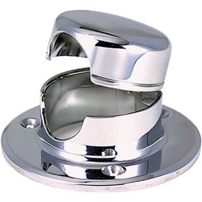 Perko 0757DP0CHR Chrome-Plated Rope Deck Pipe with Hinged Snap-Down Cover
