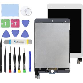 7.9" New Screen Replacement for iPad Mini 5 A2133 A2124 A2125 A2126 LCD Display Touch Glass Screen Digitizer Panel Assembly Replacement Part with Tools - White