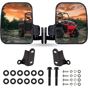 RANSOTO Ranger 1000 XP UTV Rear View Side Mirror Compatible with Polaris RANGER XP 1000, RANGER CREW XP 1000 2018 2019 2020 2021 2022 (Fit For Factory Doors Installed)