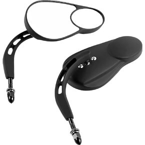 Harley Split Vision Mirrors/Rearview Mirrors Fits for Harley Davidson Touring Road King Street Electra Glide Ultra Classic FLHTCU Fat Boy Sport Glide XG750 XG500 Sportster（Chrome ）