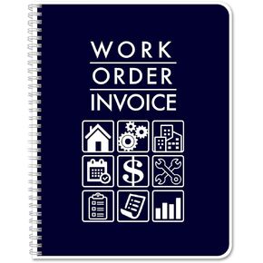 BookFactory Sales Invoice Book/Carbonless Sale Tracking Journal - Wire-O, 8.5'' x 5.5'', 100 Pages (50 Sets of Pages) Contains Duplicate Pages (LOG-050-HLCW-PP-D(Invoice-Landscape)-BX)