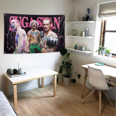 شون الملاكمة نسيج العلم 3 × 5 أقدام مضحك ملصق راية الجدار في الهواء الطلق شنقا العلم مع الحلقات النحاسية لديكور غرفة النوم الكلية. in Kuwait