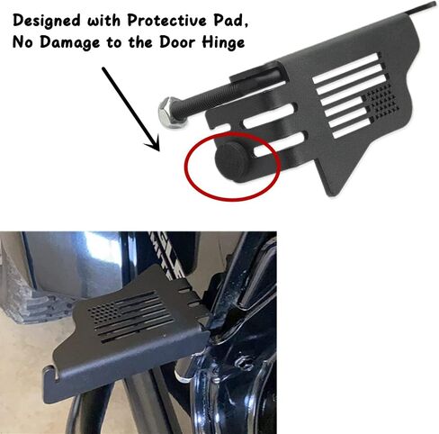 أوتاد قدم لسيارة جيب رانجلر، دواسة راحة لمفصلات الباب مع نمط العلم الأمريكي لسيارة جيب الخارجية، لوحة ركلة فولاذية سوداء مناسبة لسيارة جيب رانجلر JK JKU JL JLU 2007-2021 (قطعتان) in Kuwait