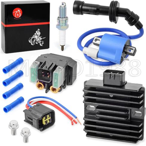 Ignition Coil Pack & Voltage Regulator Rectifier Starter Relay Spark Plugs for Yamaha YXR660F Rhino 660 2004-2007 in Saudi Arabia