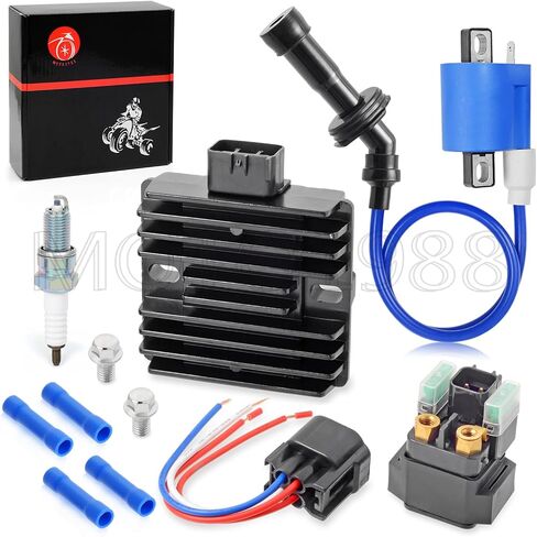 Ignition Coil Pack & Voltage Regulator Rectifier Starter Relay Spark Plugs for Yamaha YXR660F Rhino 660 2004-2007 in Saudi Arabia