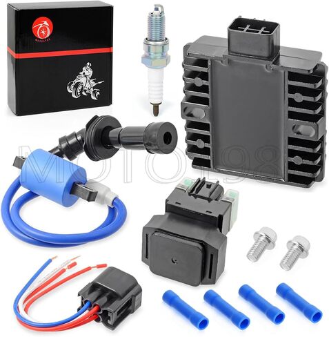 Ignition Coil Pack & Voltage Regulator Rectifier Starter Relay Spark Plugs for Yamaha YXR660F Rhino 660 2004-2007 in Saudi Arabia