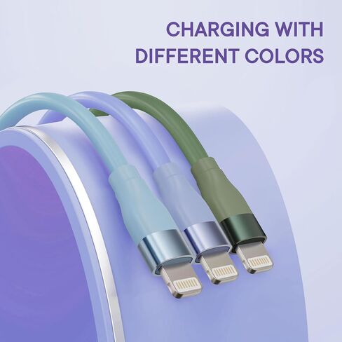 كابل USB C إلى Lightning [معتمد من Apple MFi] 3 قطع شاحن iPhone 6FT شحن سريع سلك شاحن iPhone متوافق مع iPhone 14 13 12 11 Pro Max XR XS X 8 7 Plus SE iPad والمزيد in Saudi Arabia