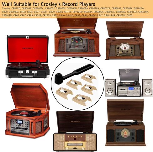 5 Pack Record Player Needles Replacement, Record Replacement Stylus with a Stylus Cleaning Brush for Crosley Victrola ION Jenson Boytone York-Yorx Turntables(Golden) in Saudi Arabia