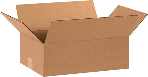 AVIDITI 15 x 10 x 5 Corrugated Cardboard Boxes, Flat 15"L x 10"W x 5"H, Pack of 25 | Shipping, Packaging, Moving, Storage Box for Home or Business, Strong Wholesale Bulk Boxes in Kuwait