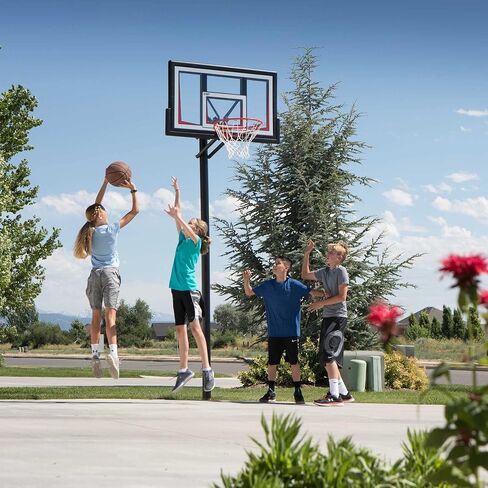 Lifetime 90679 Adjustable In-Ground Basketball Hoop, 50-Inch Shatterproof Polycarbonate Backboard in Saudi Arabia