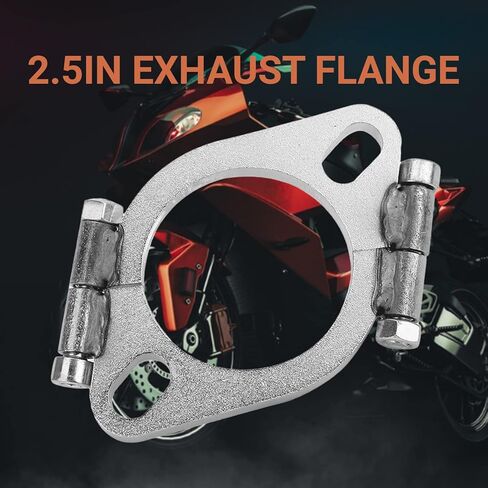2.5 Inch Flange, Universal 63mm Steel Repair Flange, Flat Oval Split Repair Flange Replacement Accessory,for Most Motorcycles Pipes Turbochargers in Saudi Arabia