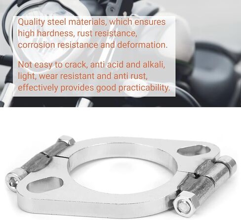 2.5 Inch Flange, Universal 63mm Steel Repair Flange, Flat Oval Split Repair Flange Replacement Accessory,for Most Motorcycles Pipes Turbochargers in Saudi Arabia