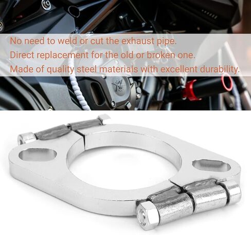 2.5 Inch Flange, Universal 63mm Steel Repair Flange, Flat Oval Split Repair Flange Replacement Accessory,for Most Motorcycles Pipes Turbochargers in Saudi Arabia
