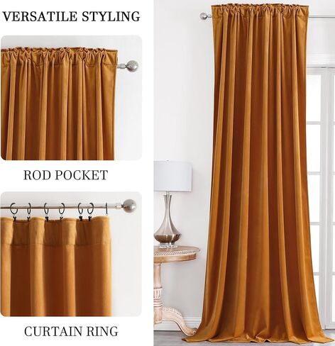 Dchola Dark Green Velvet Curtains for Bedroom Window, Super Soft Vintage Luxury Heavy Drapes, Room Darkening Rod Pocket Curtains for Living Room, W52 by L90 inches, 2 Panels in Saudi Arabia