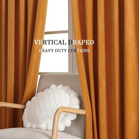 Dchola Dark Green Velvet Curtains for Bedroom Window, Super Soft Vintage Luxury Heavy Drapes, Room Darkening Rod Pocket Curtains for Living Room, W52 by L90 inches, 2 Panels in Saudi Arabia