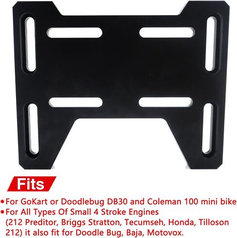 Adjustable Motor Adapter Bracket Plate Aluminum for Mini Bike Go Kart for Mini Bike,Go Kart,Coleman 100, Doodlebug DB30 for Small 4 Stroke Engines 212 Preditor, Briggs Stratton, Tecumseh, Honda, Tillo in Saudi Arabia